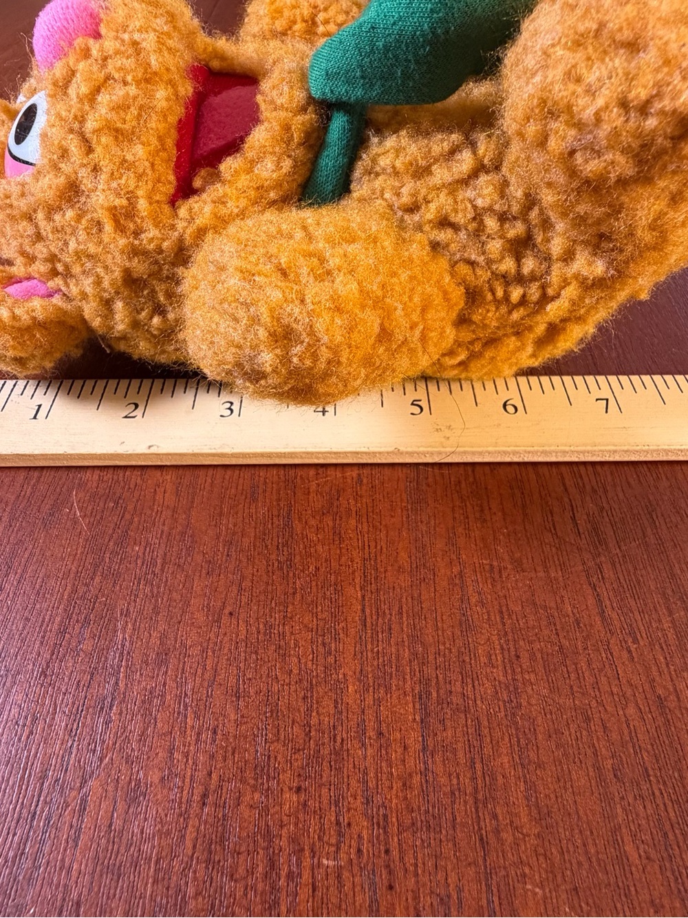 Vintage 1987 Henson Baby Fozzie Bear Stuffed Plush With Holiday Scarf - Picture 5 of 9